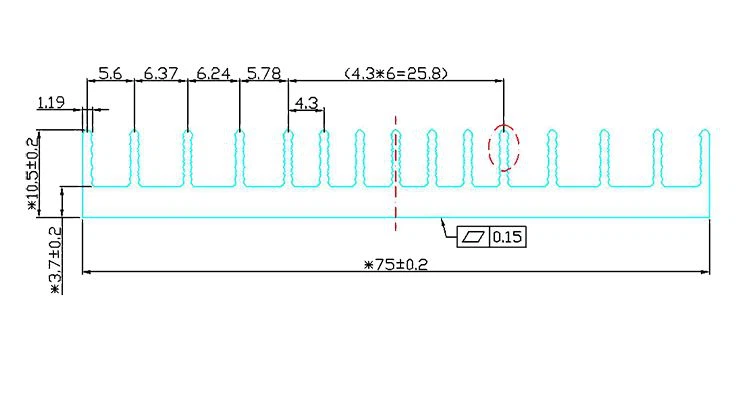 EXTRUSION HEATSINK DRAWING