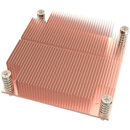 Copper Skived Fin 1U Server CPU Radiator