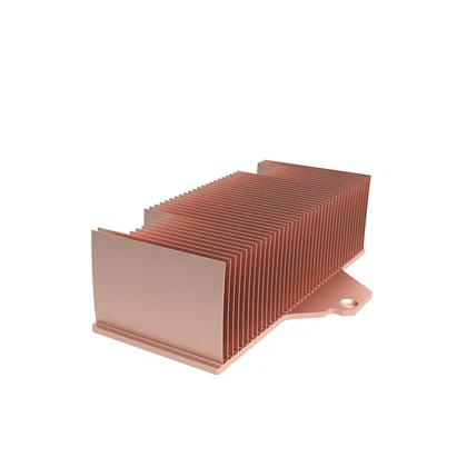 Copper Skived Fin Heat Sink Nrog CNC Machining