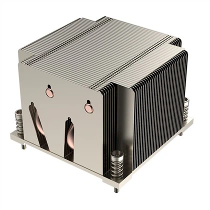 Aluminium Fin CPU Heatsink Nrog Cov kav dej kub