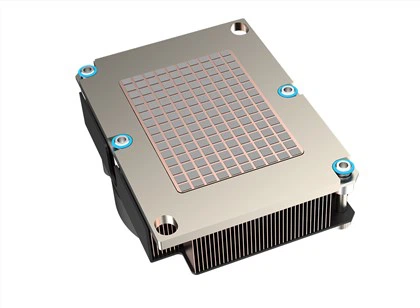 Intel Aluminium Fin CPU Thaum tshav kub kub dab dej nrog cov kav dej kub